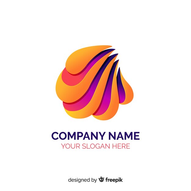 Abstract logo flat background