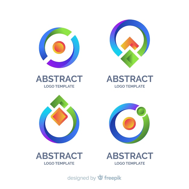 Abstract logo flat collection