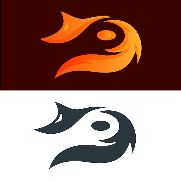 Бесплатное векторное изображение Абстрактный логотип в двух версиях