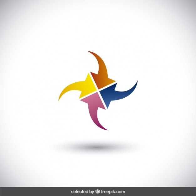 Free vector abstract logo made with arrows