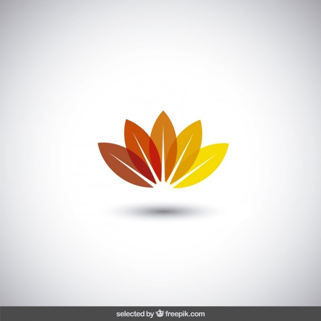 Abstract logo made with leaves
