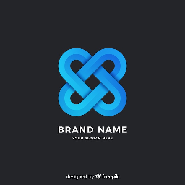 Free vector abstract logo template gradient style