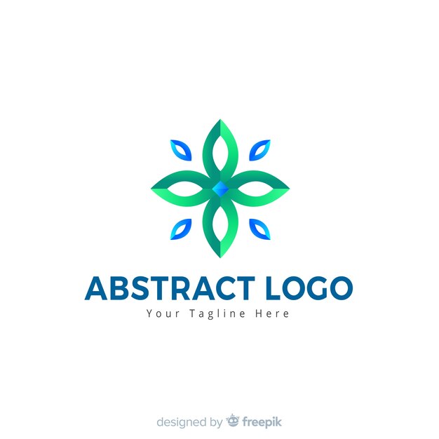 Абстрактный шаблон логотипа в стиле градиента