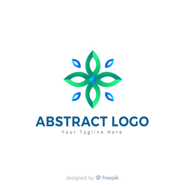 Абстрактный шаблон логотипа в стиле градиента