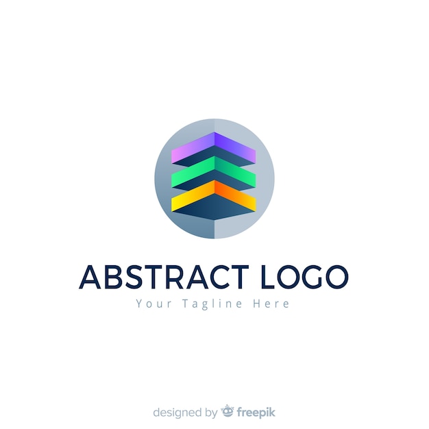 Free vector abstract logo template gradient style