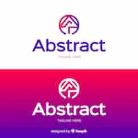 Free vector abstract logo template for light and dark background