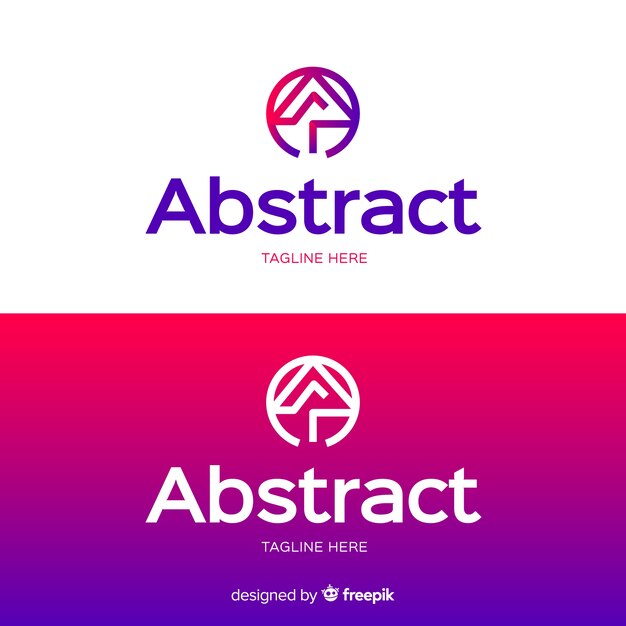 Abstract logo template for light and dark background