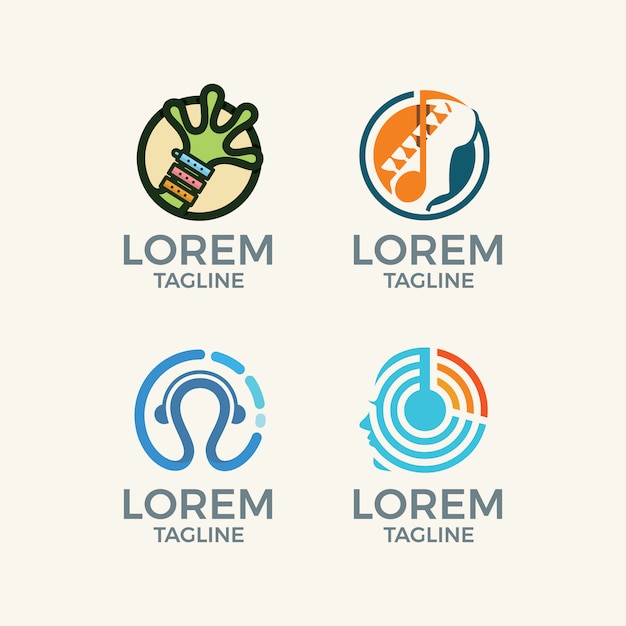 Абстрактный логотип шаблоны коллекции