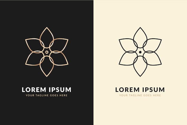 Abstract logo in two version design