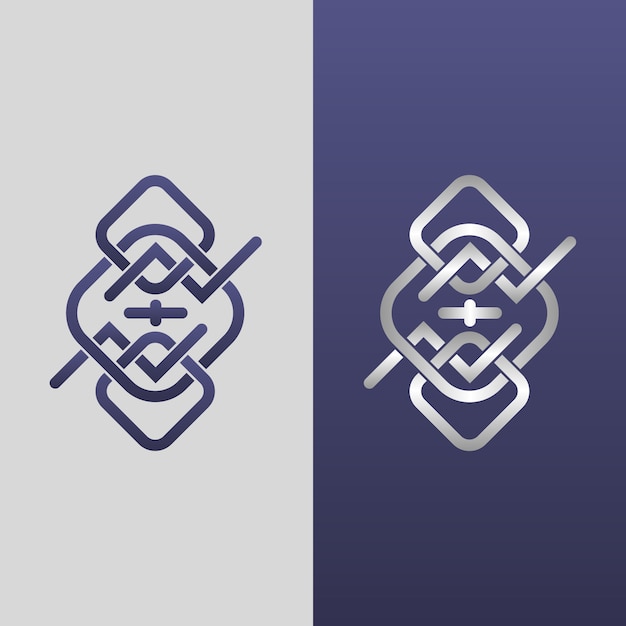 Абстрактный логотип в двух вариантах шаблона