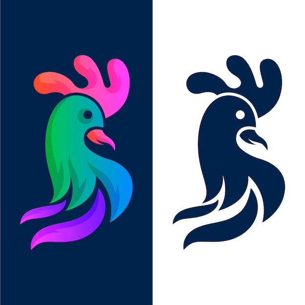 Abstract logo in two versions