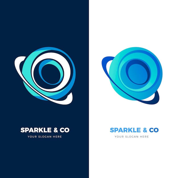 Abstract logo in two versions