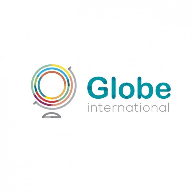 Бесплатное векторное изображение Аннотация логотип с глобусом