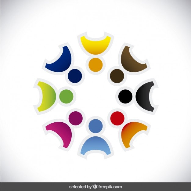 Free vector abstract logo with human avatar