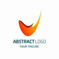 Free vector abstract logo with a red shape