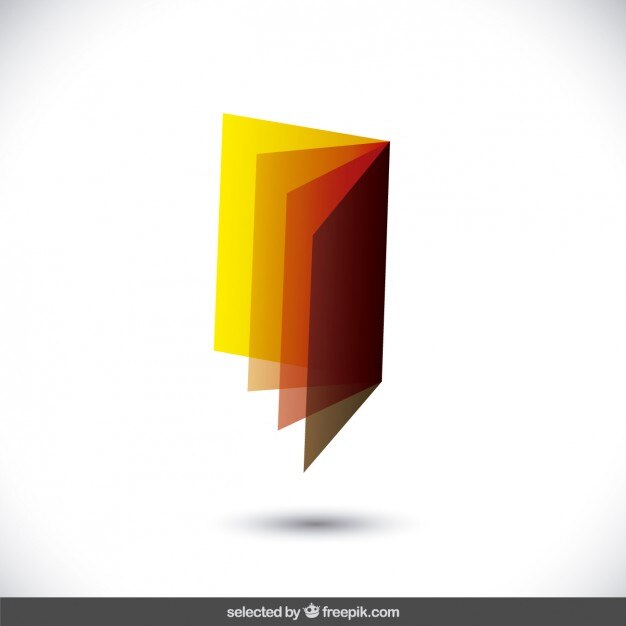 Free Vector abstract logo with translucent shapes
