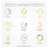 Free vector abstract logotype collection