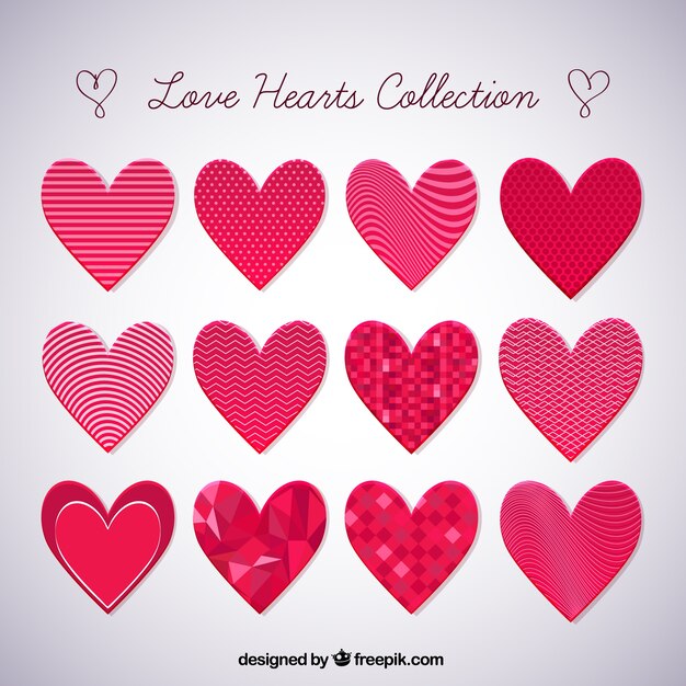 抽象的な愛の心コレクション