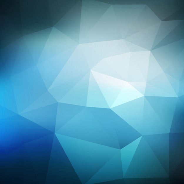 Free vector abstract low poly background in blue color