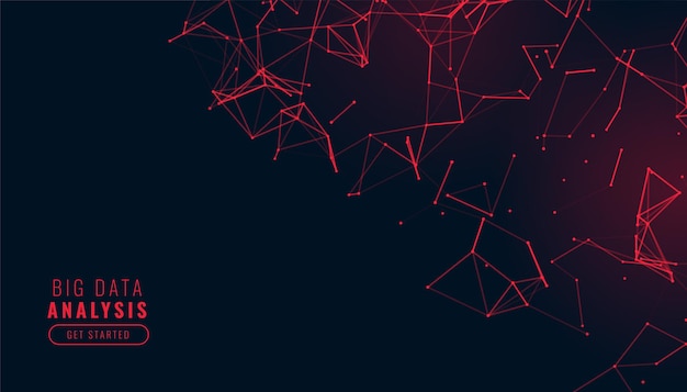 Abstract low poly background in red color