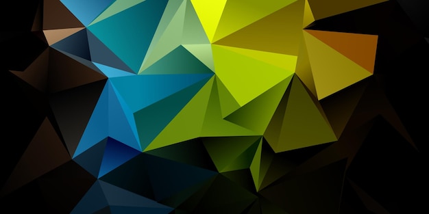 Free vector abstract low poly banner design