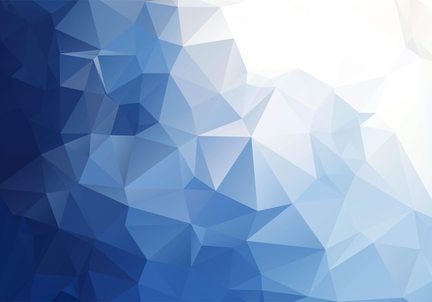 Abstract low poly dark blue triangle background