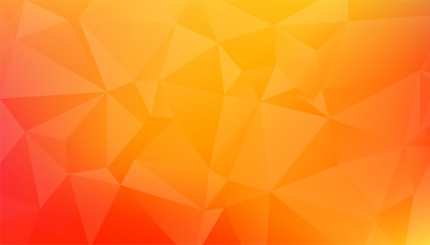 Free vector abstract low poly orange yellow background