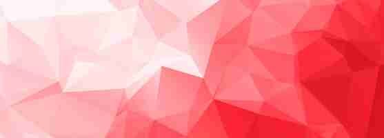 Free vector abstract low poly red shapes banner background