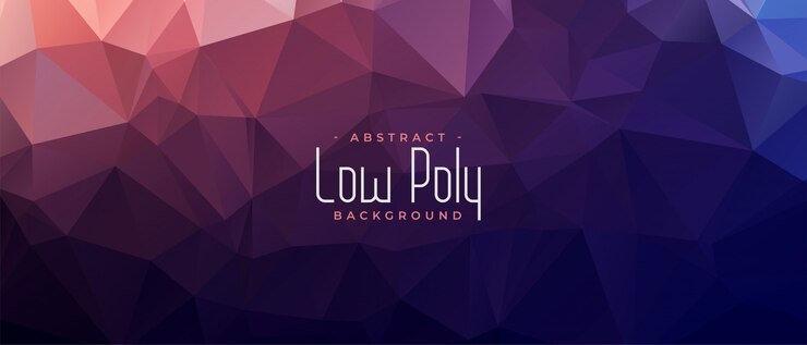 Free Vector abstract low poly shiny banner background 
