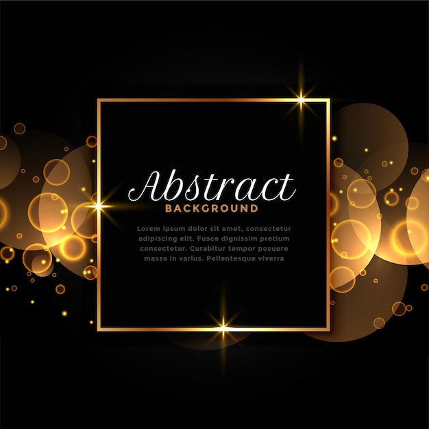 Free vector abstract luxury golden shiny frame with text space