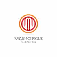 Vettore gratuito abstract logo maskcircle