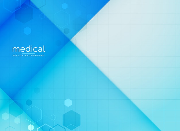 Free vector abstract medical background in blue color