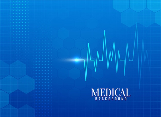 Free vector abstract medical background with life line