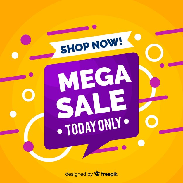 Abstract mega sale banner