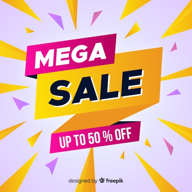 Free vector abstract mega sale promotion