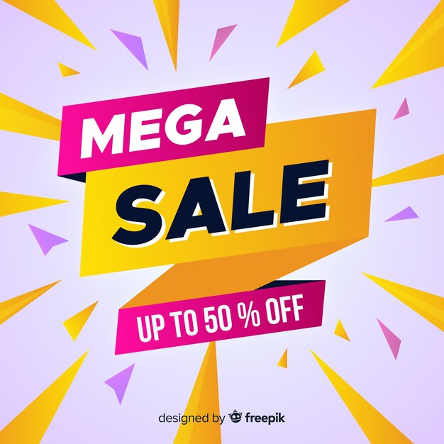 Abstract mega sale promotion