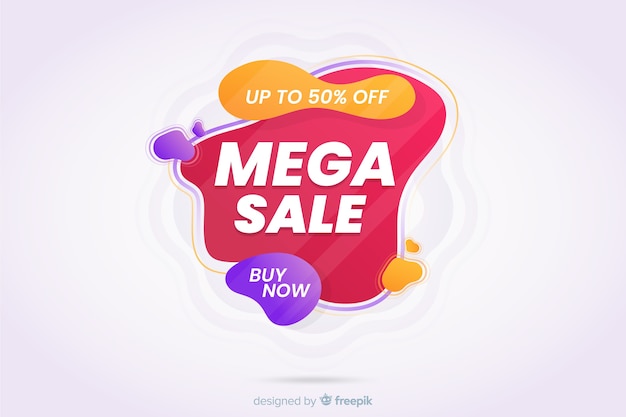 Abstract mega sales background flat design