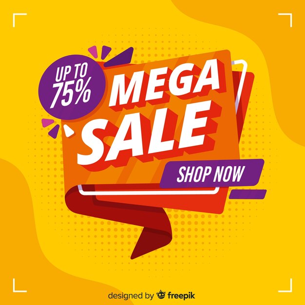 Abstract mega sales promotion