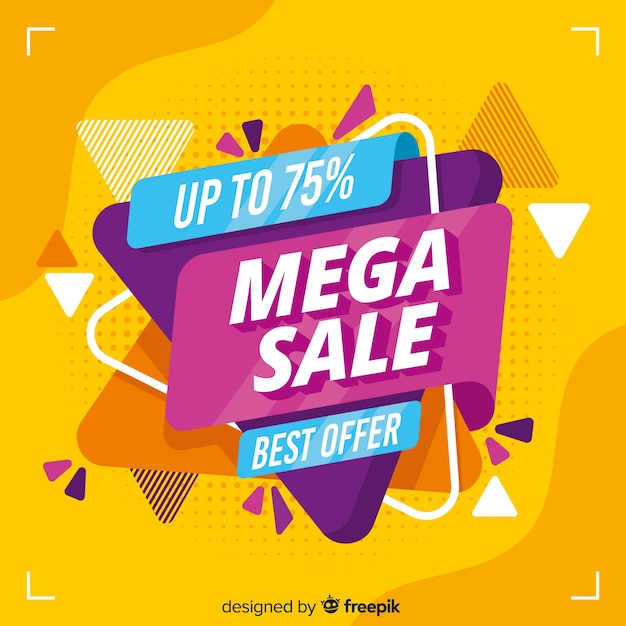 Abstract mega sales promotion