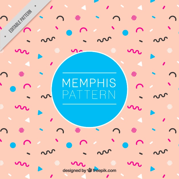 Vettore gratuito abstract pattern stile memphis