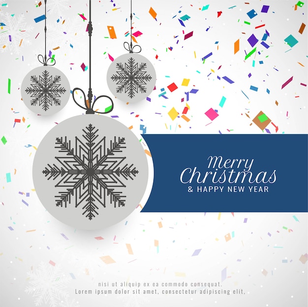 Free vector abstract merry christmas festival greeting background