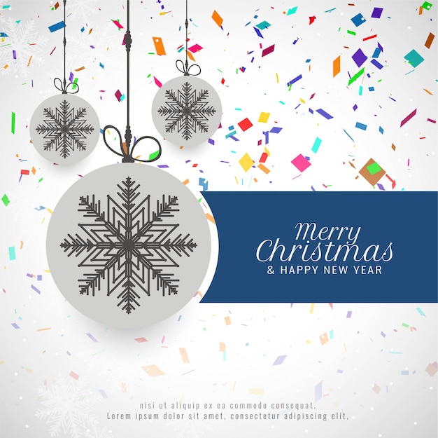 Abstract Merry Christmas festival greeting background