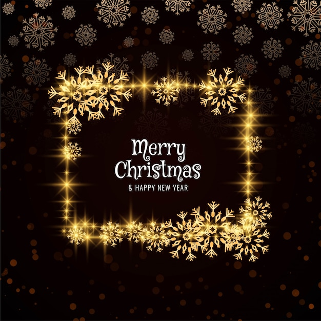 Free vector abstract merry christmas glittering card