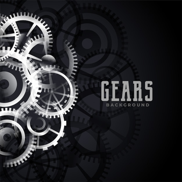 Free vector abstract metallic gears background design