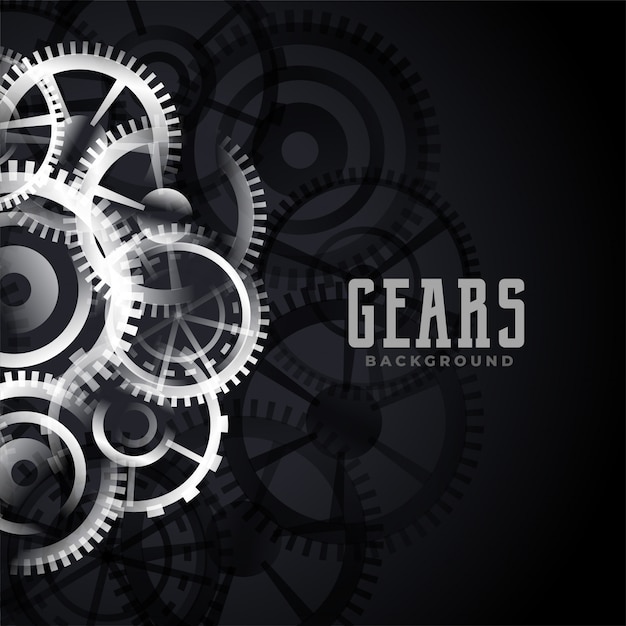 Abstract metallic gears background design