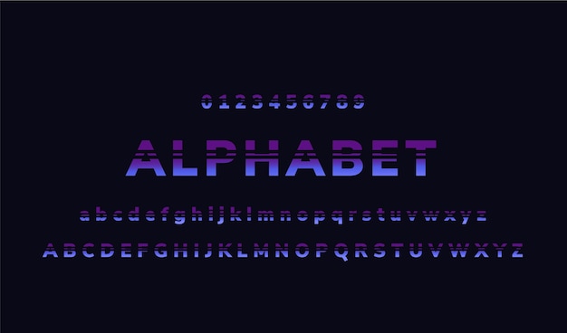 Free vector abstract minimal alphabet