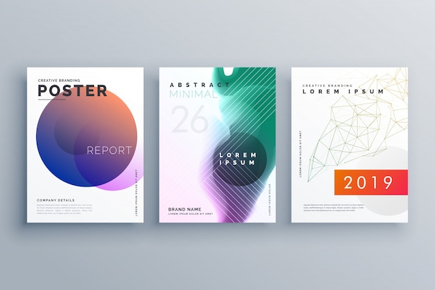 Abstract minimal business brochure templates