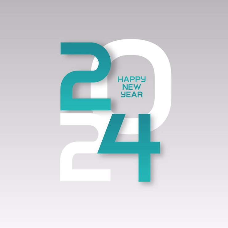 Free Vector abstract minimal modern happy new year background