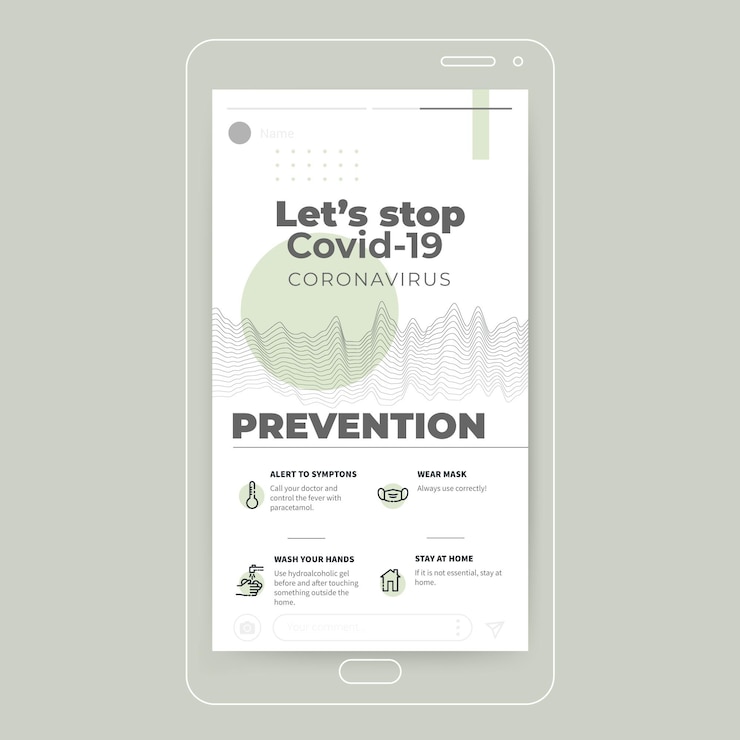 Free Vector abstract minimalist coronavirus instagram story
