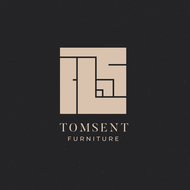 Free Vector abstract minimalist furniture business company logo